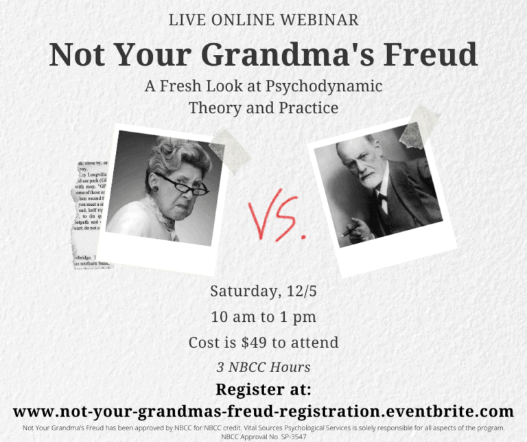 Live Online Webinar Not Your Grandma S Freud A Fresh Look At